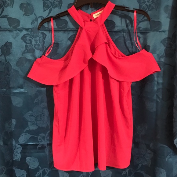 Monteau Tops - Pink Monteau Off the Shoulder Top
